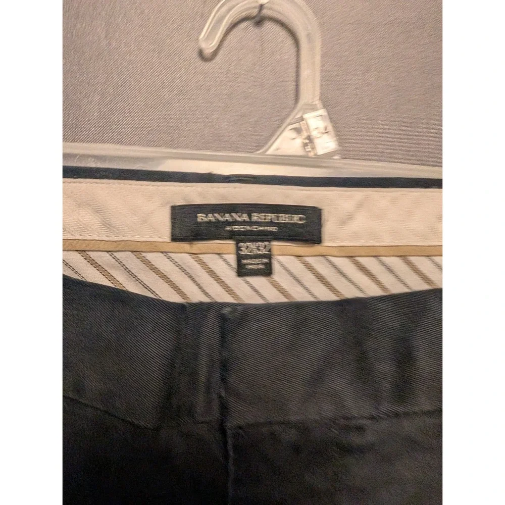 Banana Republic Aiden Chino Pants Mens 32x32 Black Tailoring Performance Casual